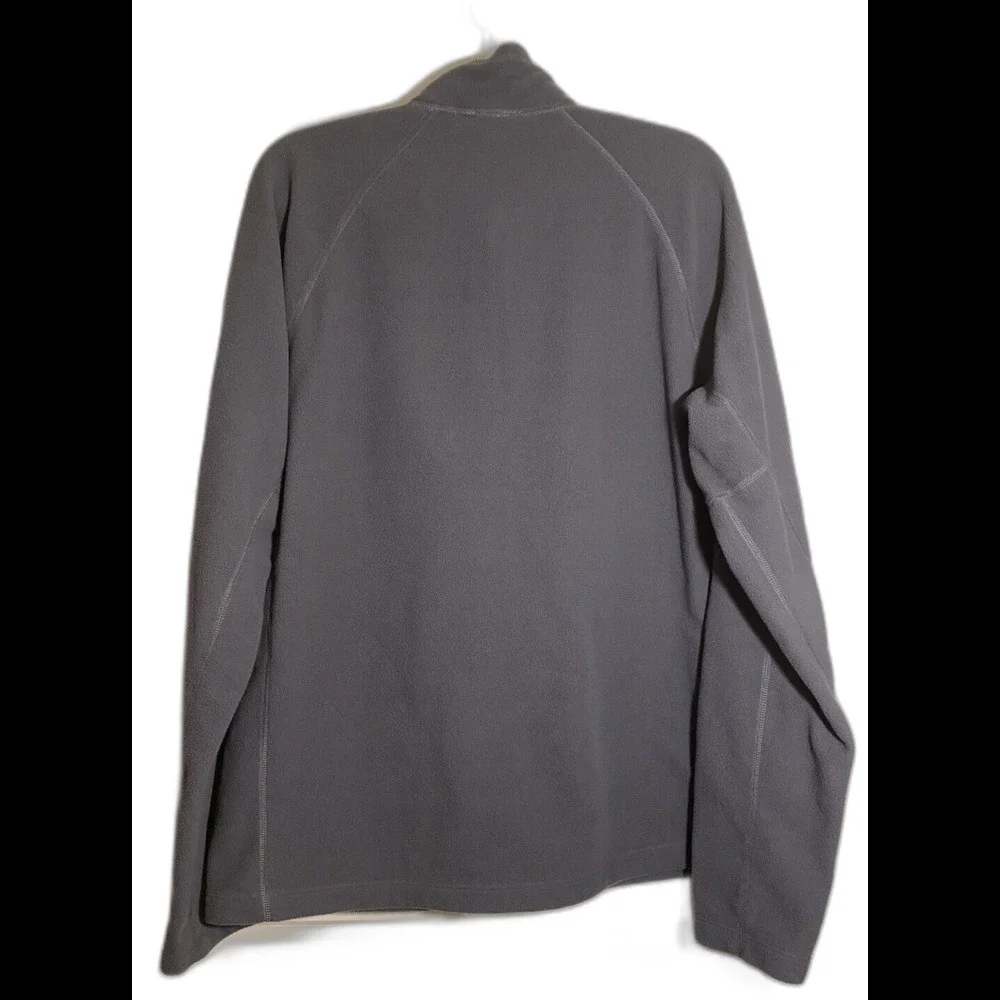 Men's The North Face‎ Gray Pullover Fleece Sweater Sz Large Half Zip Polyester